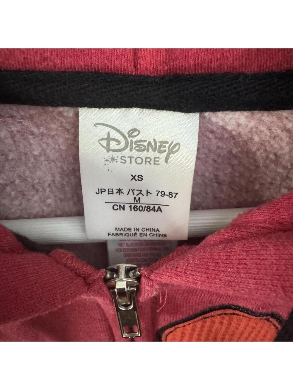 Disney Store “I LOVE NY” Red Mickey Mouse Hoodie Sweatshirt Zip Up XS - Picture 3 of 6